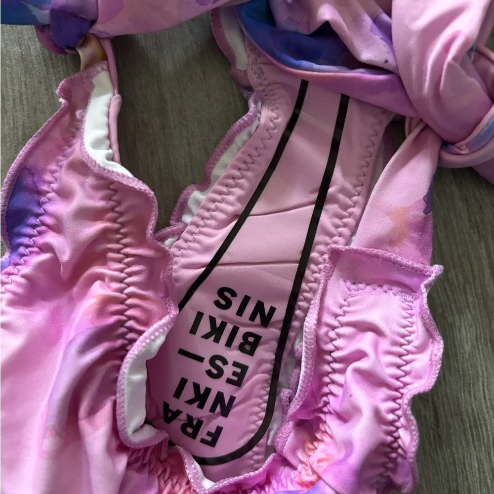 Frankie’s Colby Floral Tie-Dye‎ Bikini Bottom size Medium